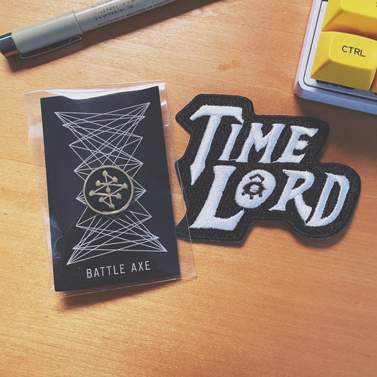 Timelord patch/Battle Axe pin